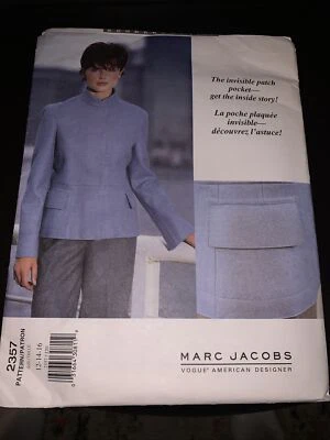 VOGUE AMERICAN DESIGNER Misses' Jacket Marc Jacobs Pattern 2357 Sz 12-16 UNCUT - Image 1 of 2