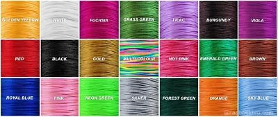 1mm Braid Nylon Beading Cord Silicone Bead Jewellery Scrapbook Browband Macrame - image 1 of 4