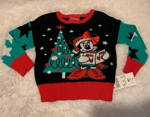 NWT Minnie Mouse Christmas Sweater Size 12 Months - Picture 1 of 1