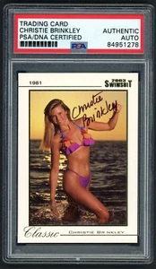 TRAJE DE BAÑO CHRISTIE BRINKLEY 2003 SPORTS ILLUSTRATED SI #C1 TARJETA AUTÓGRAFA PSA - Imagen 1 de 2