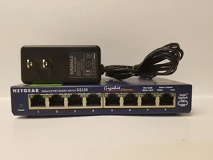 NETGEAR GS108 ProSafe Switch~8 Port~Standalone Gigabit Ethernet~GS108 v3 - Picture 1 of 4