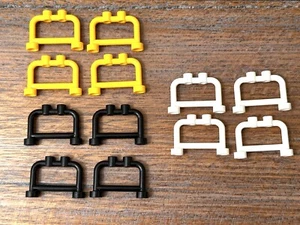 4 Lego fence barrier pieces 4083 Black White Or Yellow - Picture 1 of 1