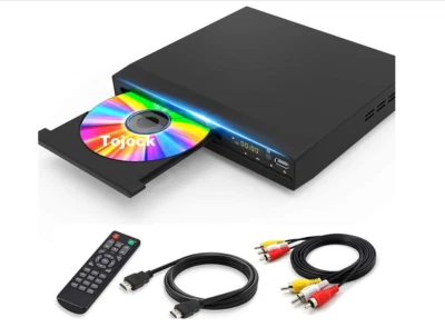 TOJOCK 1080p Full HD DVD CD Player All Region HDMI RCA USB Digital Media Video PAL NTSC