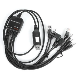 8 in 1 USB Programming Cable+Software CD For Motorola Baofeng Kenwood HYT - Zdjęcie 1 z 7