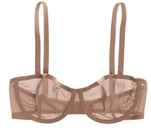 Neu ohne Etikett CUUP 38C The Balconette Mesh beige transparent Bügel-BH 126056 - Bild 1 von 4