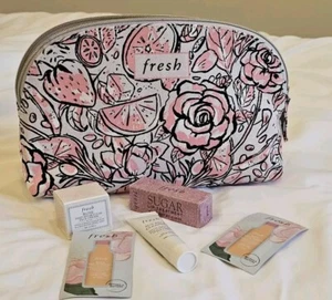 Fresh Beauty Obst Blumen Canvas Make-up Tasche MIT allen neuen frischen Kosmetikprodukten - Bild 1 von 11