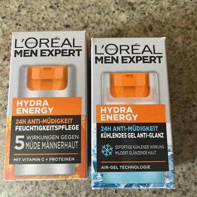 L'Oréal Men Expert Hydra Cooling Moisture And vitamin C gel 50ml 2 Pack - Image 1 of 4