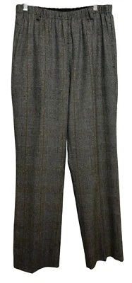 Pantalones de vestir forrados a cuadros negros/marrones mezcla de lana Orvis para mujer talla pequeña Foto 1 de 4