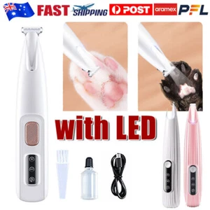 Pet Dog Electric Groomer Trimmer LED Waterproof Pet Foot Hair Cat Dog Paw Shaver - Picture 1 of 13