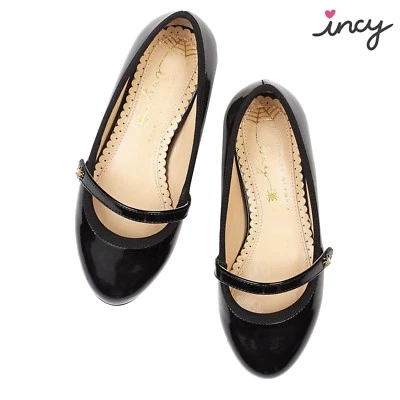 $325 Nuevo Charlotte Olympia INCY MARY JANE Niñas Zapatos Planos Negros 28 29 31 Foto 1 de 4