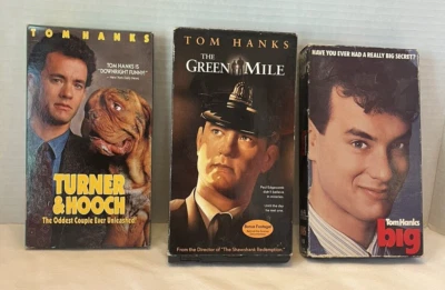 VHS Tapes: 3 PK Tom Hanks Turner & Hooch, The Green Mile, BIG Foto 1 de 4