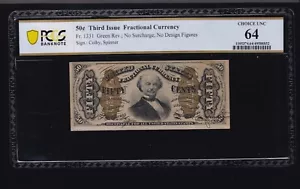 US 50c Fractional Currency Note Green Back FR 1331 PMG 64 V Ch CU (004) - Picture 1 of 2