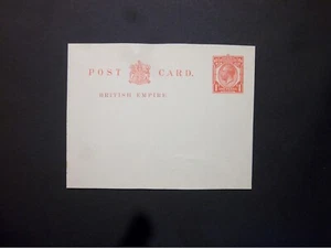GB Stationery STO KGV 1d carmine Postcard added 'BRITISH EMPIRE' size d H&B CS50 - Imagen 1 de 2