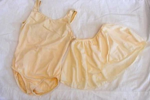 Motionwear 2200 & 1028 Yellow Child Large (12-14) Leotard And Skirt - Picture 1 of 1