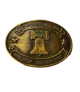 Vintage Liberty Bell Gürtelschnalle 1776 Ring für Independence Philly Philadelphia - Bild 1 von 2