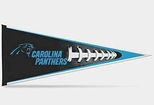 Banderín de fieltro suave Carolina Panthers, diseño primario, 12x30 pulgadas, fácil de colgar Foto 1 de 1