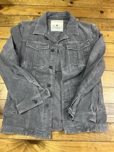 Teleria Zed Trace Overdyed Overshirt Jacket Large Slim Fit Gray - Picture 1 of 6
