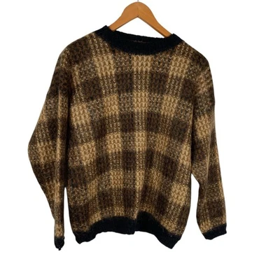 Suéter Clásico Paul Harris Para Mujer Lana a Cuadros Mohair Academia Preppy Marrón Talla M Foto 1 de 4