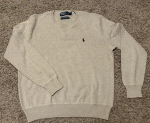 Herren Medium Polo Ralph Lauren Khaki Exklusiv Baumwolle Pullover Sweatshirt - Bild 1 von 6