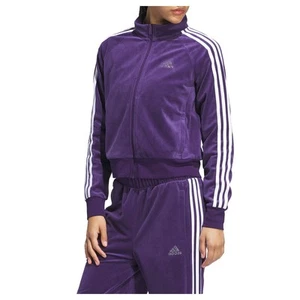 Adidas Originals Women's Size XS Y2K Glam Velour Track Suit Jacket Pants Purple - Picture 1 of 8