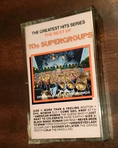 Greatest Hits Series Best 70s Supergroups Cassette 1990 Priority Original Artist - Picture 1 of 6