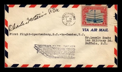 DR JIM STAMPS US COVER FIRST FLIGHT AIR MAIL SPARTANBURG SOUTH CAROLINA - Image 1 of 2