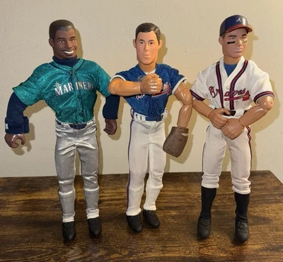 1997 Starting Lineup Ken Griffey Jr., Greg Maddux & Chipper Jones 12”  Figures!! - Image 1 of 4