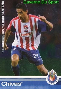 055 SERGIO SANTANA MEXICO RARE METAL CARD 100 YEARS OF CHIVAS GUADALAJARA PANINI - Picture 1 of 1