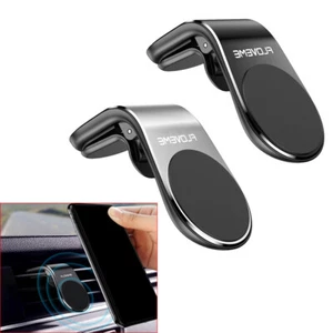 Black In Car Magnetic Phone Holder For Mount Air Vent Bracket For iPhone Android - Picture 1 of 12