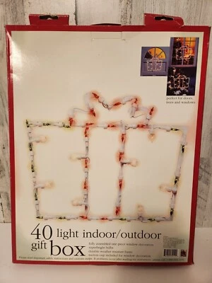 Vintage 1999 Seasonal Specialties Gift Box 40 Light Indoor/Outdoor Foto 1 de 4