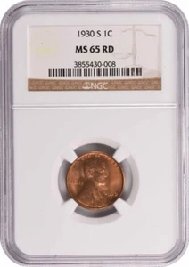 1930-S Lincoln Cent MS65RD NGC - Picture 1 of 2
