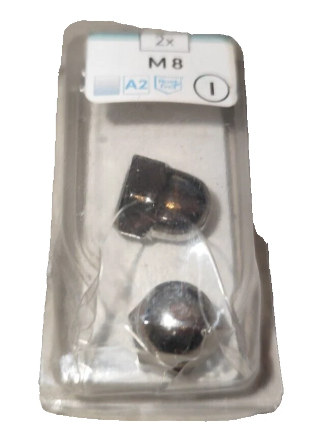 Hutmuttern M8 Muttern 2 stück Mutter Schraubkappe Edelstahl A2 - Bild 1 von 1