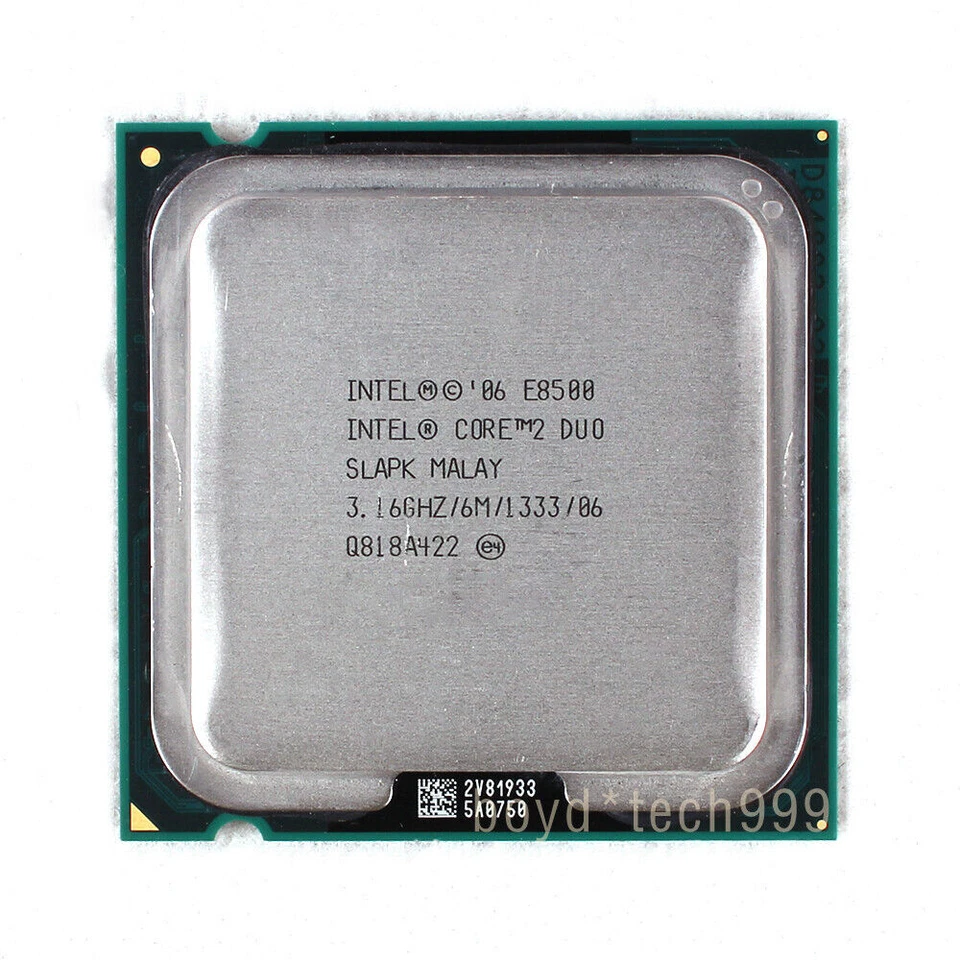 Intel Core 2 Duo E8500 Dual-Core CPU 3.16 GHz 1333 MHz LGA 775/Socket T - Image 1 of 1