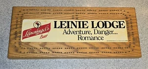 LARGE LEINIE LODGE LEINENKUGEL BEER HARDWOOD CRIBBAGE BOARD 16" LONG - Picture 1 of 2