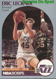 291 ERIC LECKNER UTAH JAZZ CARD CARTE BASKETBALL NBA HOOPS 1990 - Picture 1 of 2