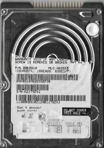 Hitachi IC25N030ATMR04-0 30GB Ide Hard Drive P/N: 08K0910 MLC: H69555 - Picture 1 of 2