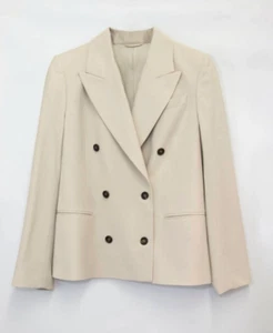NWT$4695 Brunello Cucinelli Women V-Wool Blend DB Blazer Jacket W/Beading42 W242 - Picture 1 of 10