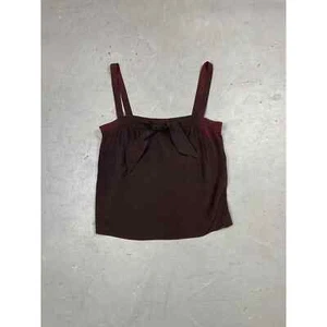 Vintage 70s Black Crêpe Tie Tank Top - Picture 1 of 7