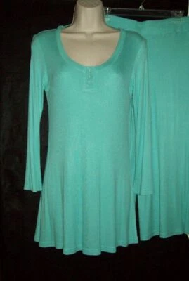 НОВЫЙ С ЯРЛЫКАМИ NATORI CRUZ TEXTUR ВИСКОЗА ТРИКОТАЖ ПИЖАМЫ PJ КОМПЛЕКТ VOYAGER LS ВЕРХНИЙ УРОЖАЙ BTMS AQUA S - Изображение 1 из 4