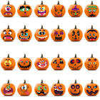24 Halloween Pumpkin Face Stickers for Party Decoration