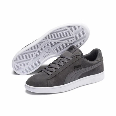 Puma Herren Smash v2 Sneaker Grau Turnschuhe Tennisschuhe Freizeitschuhe NEU - Bild 1 von 2