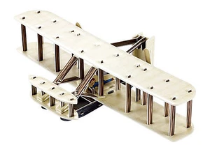 3D Puzzle Doppeldecker Flugzeug Puzzle Kinderpuzzle aus Styropor 51-teilig - Bild 1 von 1