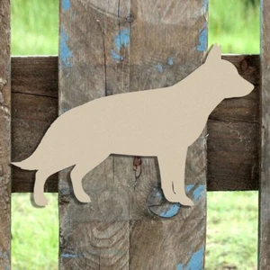 Wood German Shepherd Shape, Unfinished Dog Shape, Wooden German Shepherd Cutout - Picture 1 of 1
