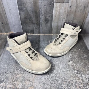 Nike Air Jordan High Top Strap Sneakers Size 9 75296-222 2009 Beige Brown OG - Picture 1 of 15