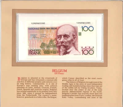 Most Treasured Banknotes Belgium 1982 100 Francs UNC P 142a.1 Lucky 222 - Image 1 of 2