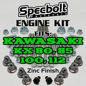 Kit de pernos de reconstrucción de motor KX80 KX85 KX100 KX112 Kawasaki KX MINI Specbolt OEM ZINC - Imagen 1 de 5