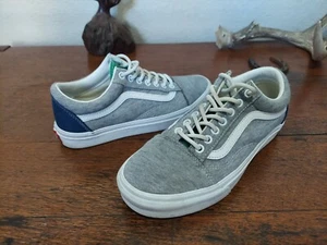 ZAPATOS VANS OLD SKOOL PARA HOMBRE 6,5 PARA MUJER 8 PUNTO LINO GRIS PARTE SUPERIOR BAJA CLÁSICOS CON CORDONES - Imagen 1 de 8