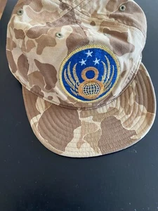 NWT DOUBLE RALPH LAUREN RRL 8 GLOBE LARGE CAMO HAT - Picture 1 of 5