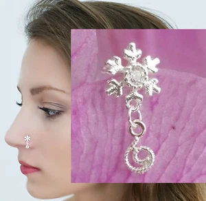 925 Silber Nasenpiercing Nasenstecker Nasenring Stecker Piercing Schmuck Mardin - Bild 1 von 5