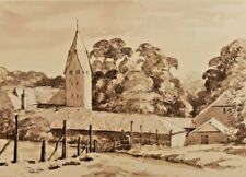 St Mary the Virgin's Sompting by AM Hind Print 1947